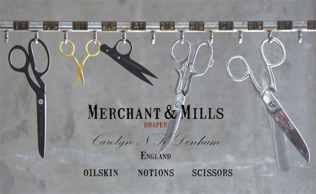 merchant&mills,oilskin,notions,scissors